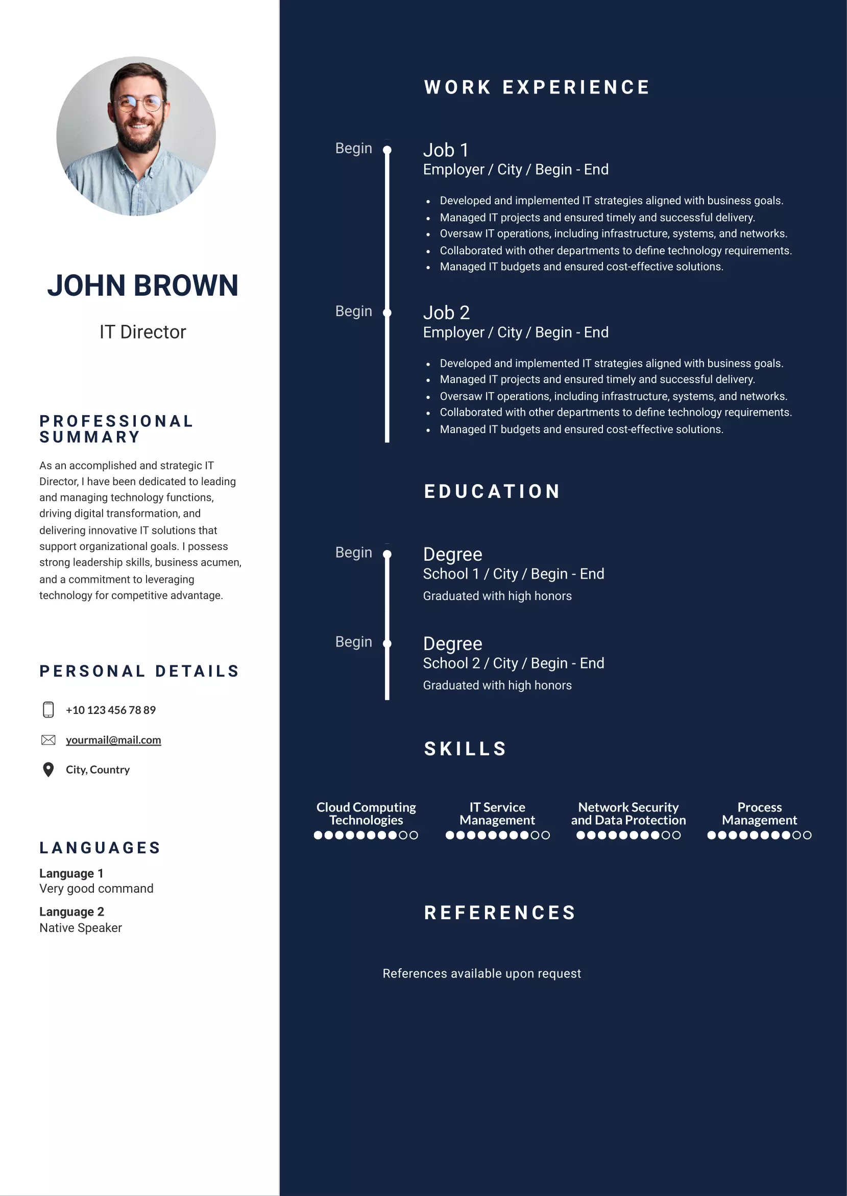 IT director resume CV