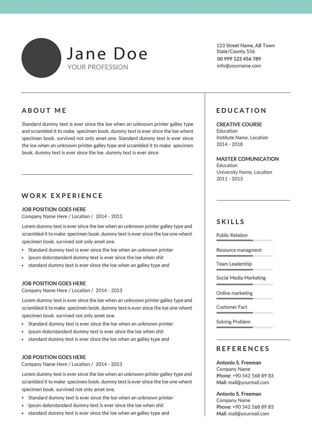 Full Stack Developer Resume Templates